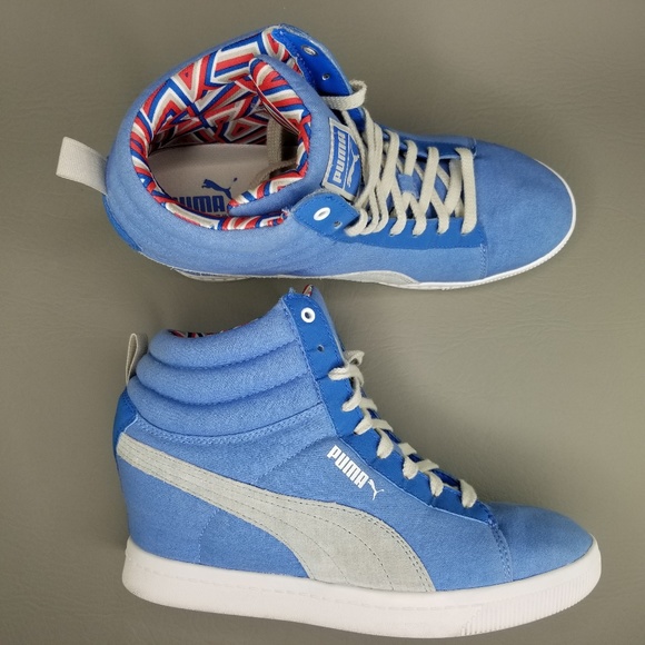 puma classic wedge sneakers